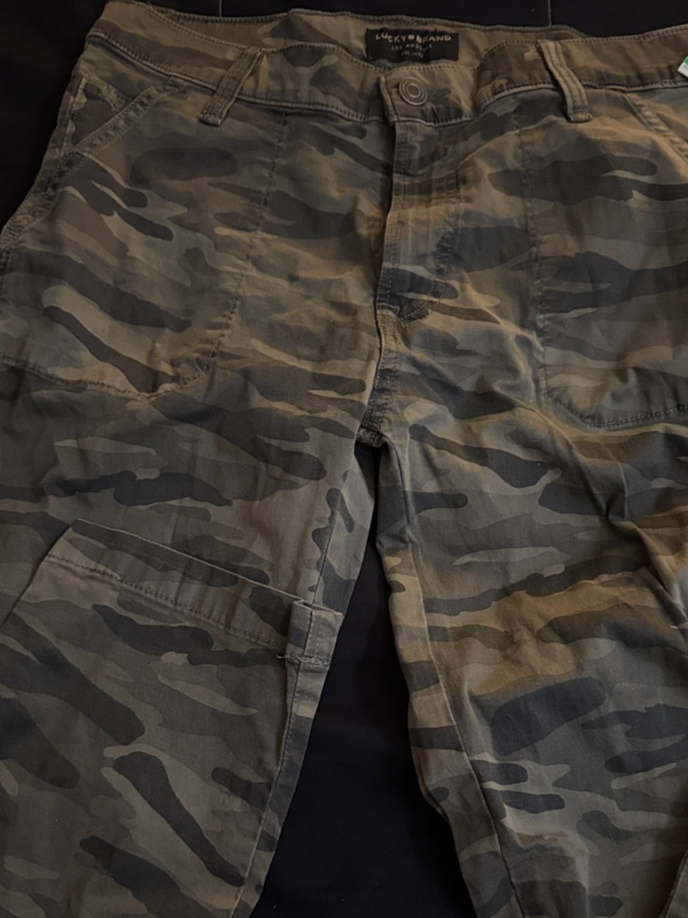 Lucky Brand Women's Camouflage Jeans in Olive Green